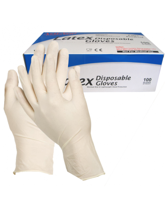 Latex Examination Gloves (Box of 100)